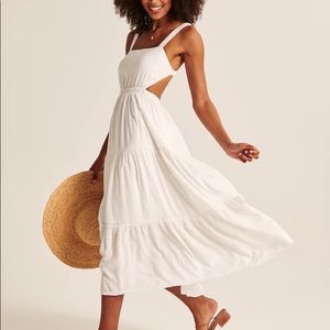 Scrunchie Strap Cutout Maxi Dress